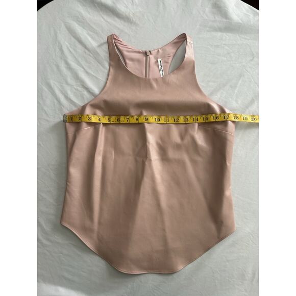 Amanda Uprichard Faux Leather Tank Top Womens Size Large Pink Party Fun NWT - Picture 5 of 6